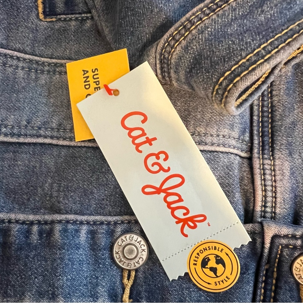 Kids Cat & Jack Blue Jean Jacket…Size M 7/8 - Picture 7 of 7